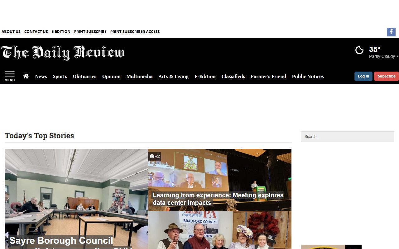 Bradford County Daily Review newspaper covering unclaimed money and legal notices in Bradford County