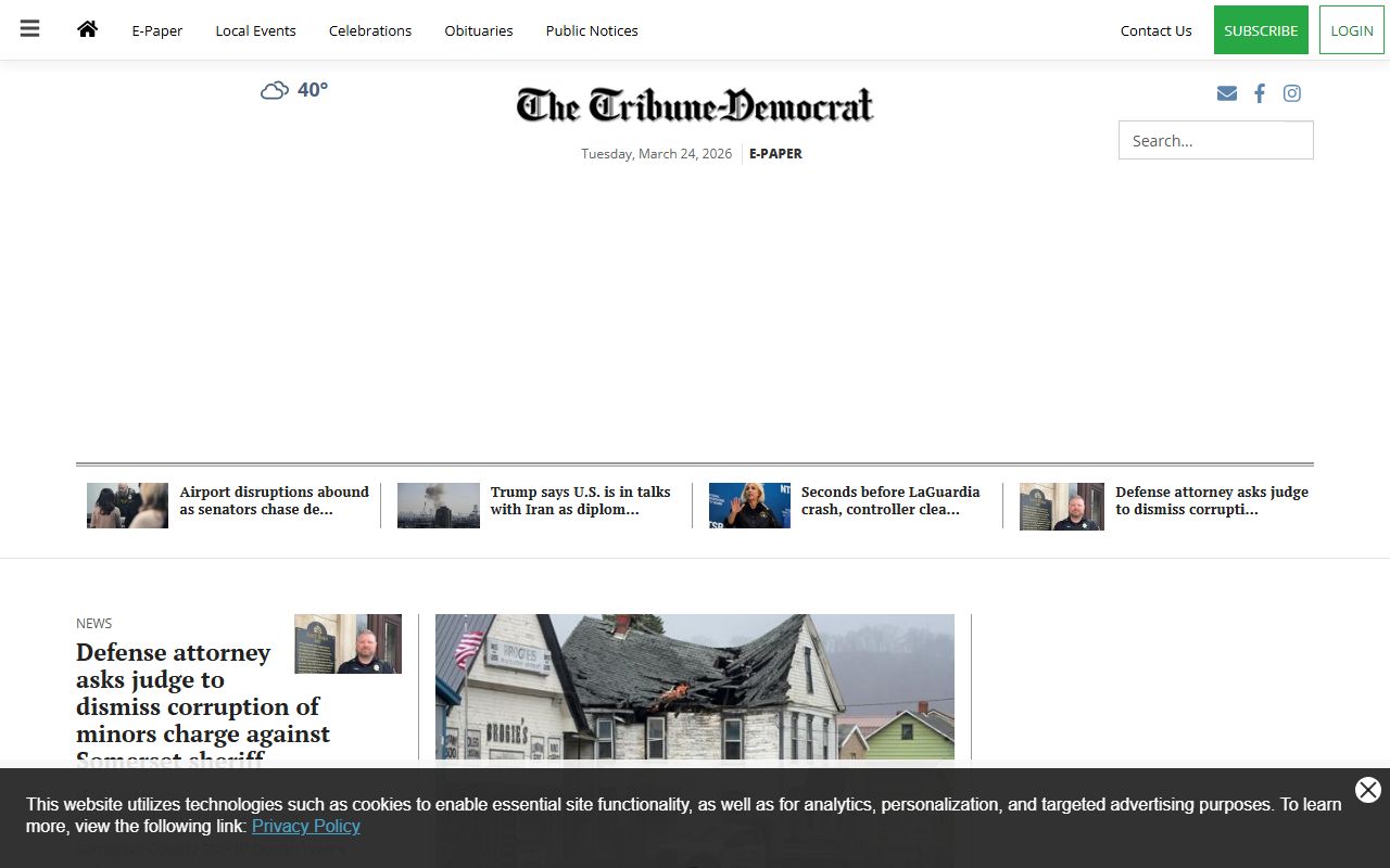 Tribune-Democrat newspaper coverage of Cambria County unclaimed money