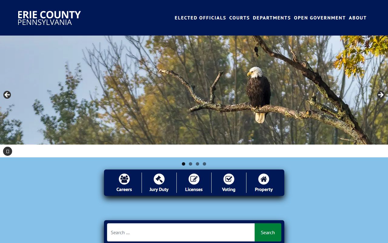 Erie County official website for Erie County unclaimed money resources