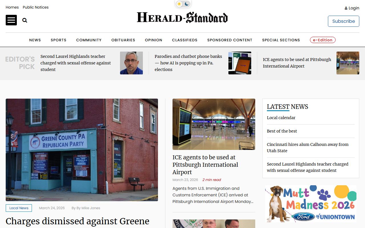 Herald-Standard Fayette County unclaimed money news coverage