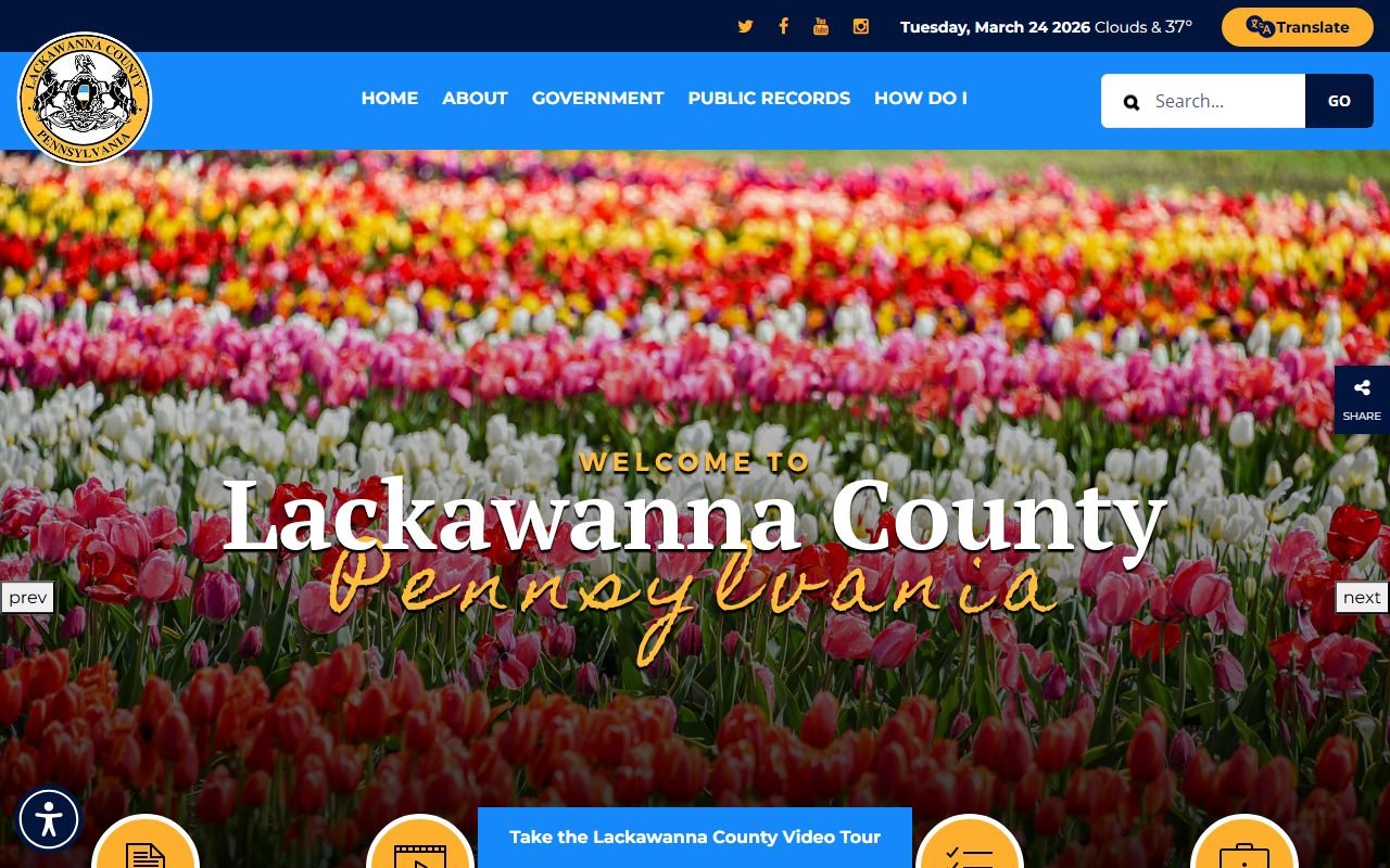 Lackawanna County official website for Lackawanna County unclaimed money
