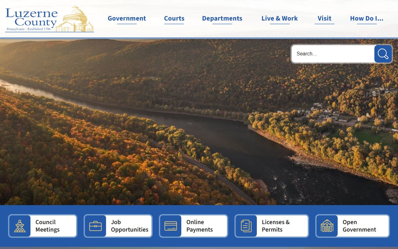 Luzerne County official website for unclaimed money research