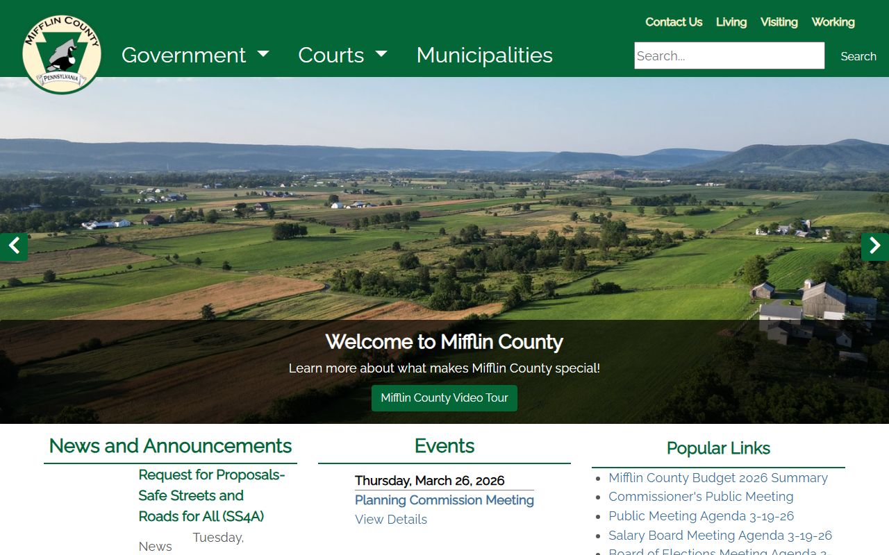 Mifflin County Treasurer official website for unclaimed money resources